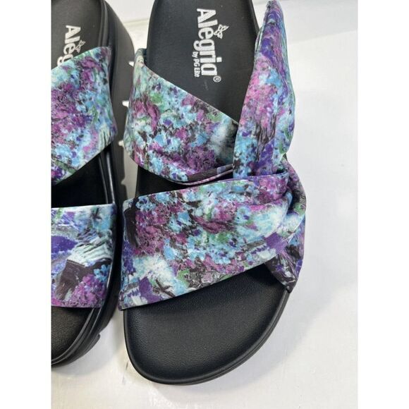 Alegria Sandals Fabric Twist Mylee Itchycoo Adjustable Size 38 8-8.5 - Picture 10 of 16